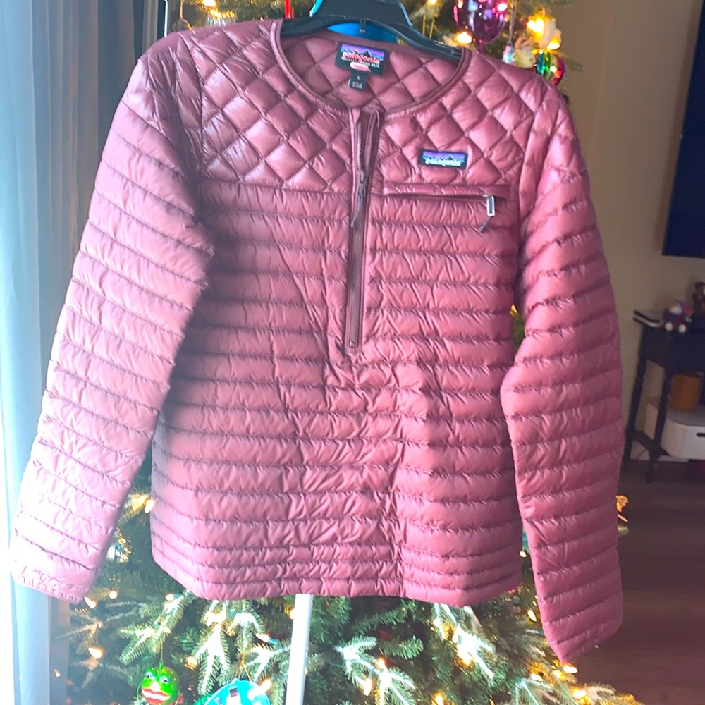 Maroon nano puff jacket